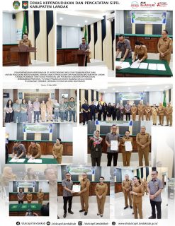 Penandatangan Memorandum of Understanding ( MOU) dan Perjanjian Kerja Sama antara Pengadilan Negeri Ngabang dengan DISDUKCAPIL LANDAK tentang pelayanan terintegrasi
