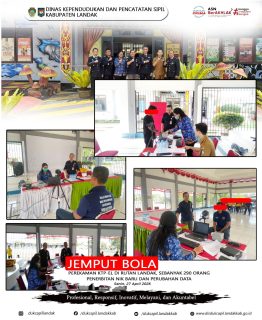Disdukcapil Kabupaten Landak melakukan Jemput Bola Pengecekan 296 warga rutan landak serta penerbitan dan perekaman E-Ktp bagi warga yang tidak mempunyai identitas.

DISDUKCAPIL PRIMA