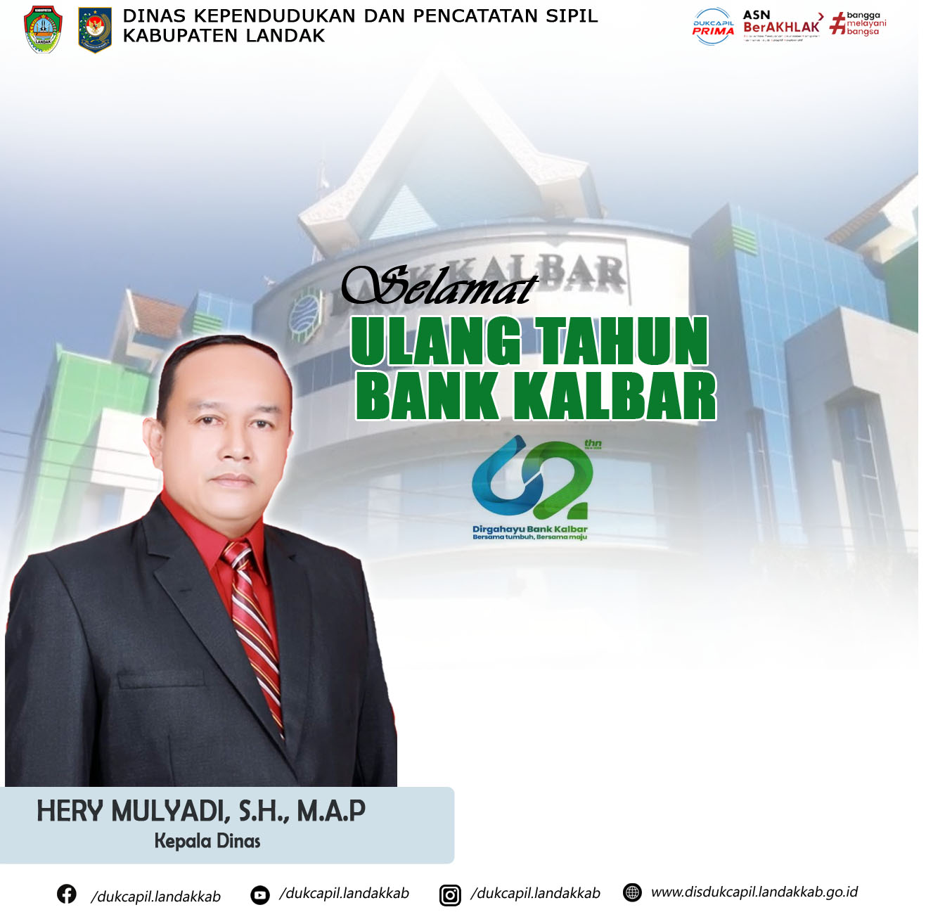 SELAMAT ULANG TAHUN BANK KALBAR