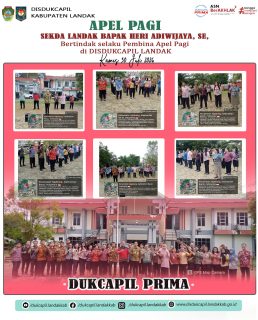 APEL PAGI DILINGKUNGAN DISDUKCAPIL LANDAK